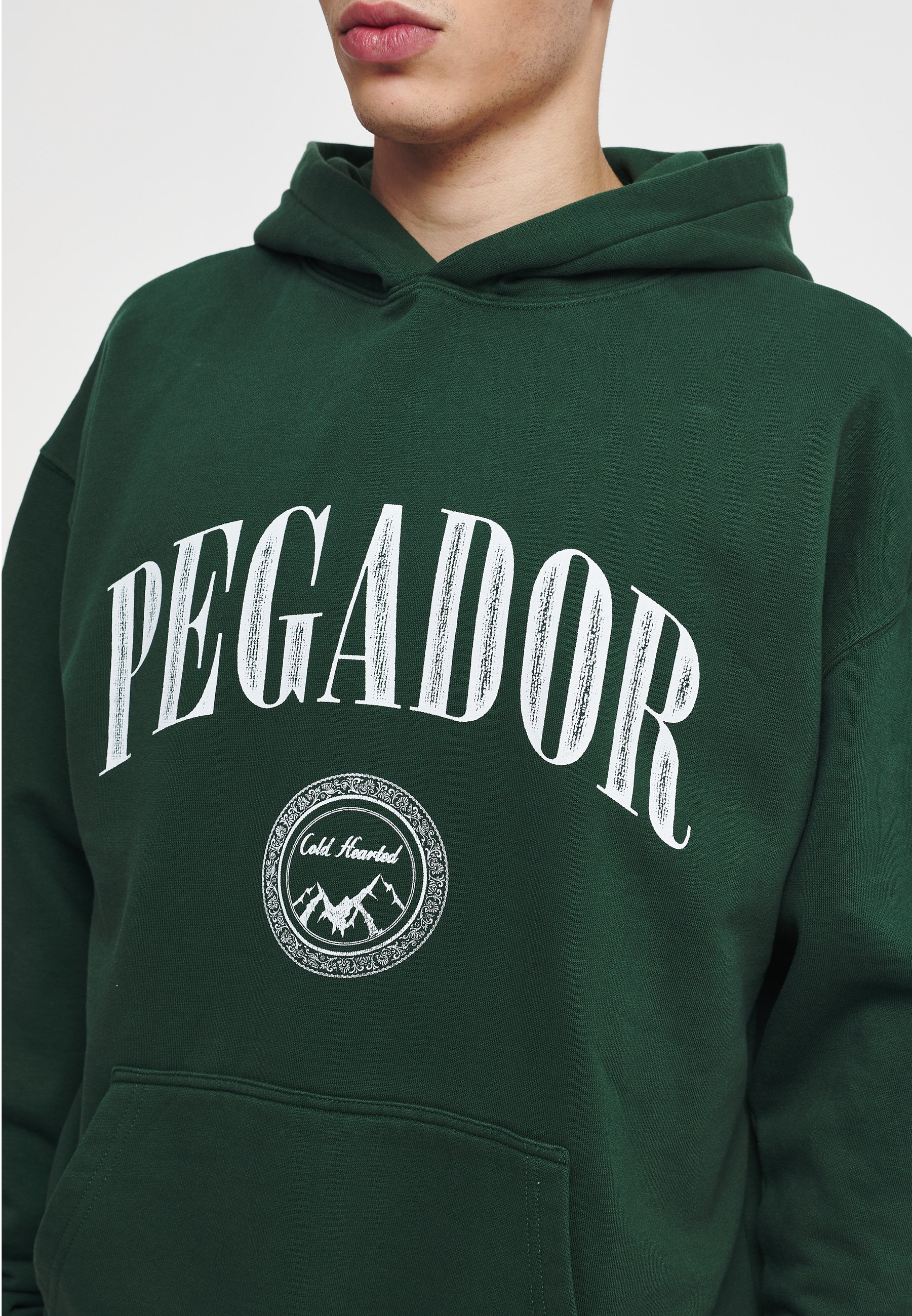 Kapuzenpullover dunkelgrün Clearance